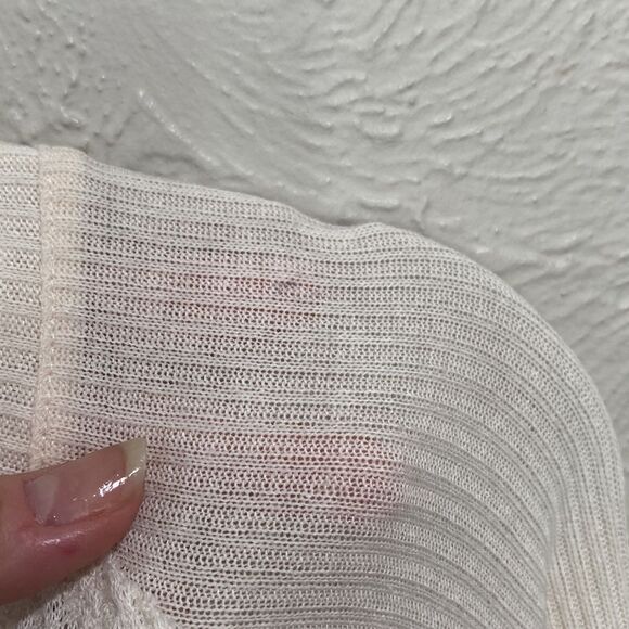 Maeve Anthropologie Waffle Knit V-Neck Shirt Size Medium - Picture 8 of 9